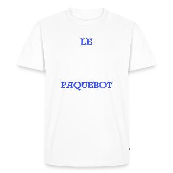 Le Paquebot - T-shirt Premium bio Homme - blanc - Devant - Nico (187cm)