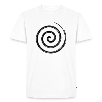 Spirale hypnotique - Noir - T-shirt Premium bio Homme - blanc - Devant - Nico (187cm)