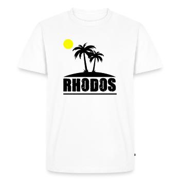 Rhodes - T-shirt Premium bio Homme - blanc - Devant - Nico (187cm)