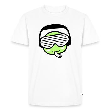 Coole DJ Schlange Gesicht Tier Kopf Musik Party - Men's Premium Organic T-Shirt - white - Front - Nico (187cm)