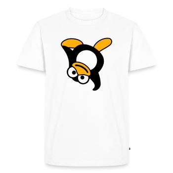 Pingouin Breakdance Danse Poirier Fête DJ Musique - T-shirt Premium bio Homme - blanc - Devant - Nico (187cm)