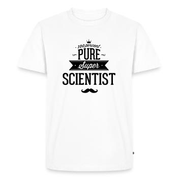 100 % scientifiques - T-shirt Premium bio Homme - blanc - Devant - Nico (187cm)