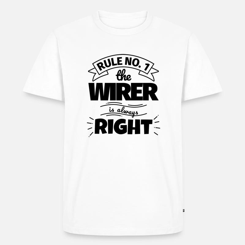 WIRER lustiges Geschenk - Männer Premium Bio T-Shirt - Weiß