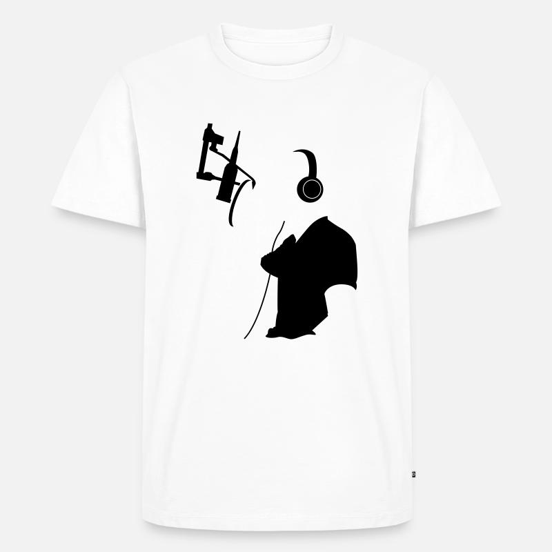 record - Men's Premium Organic T-Shirt - white