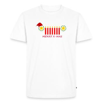 Weihnachts Tasse Wrangler Cherokee - Männer Premium Bio T-Shirt - Weiß - Vorne - Nico (187cm)