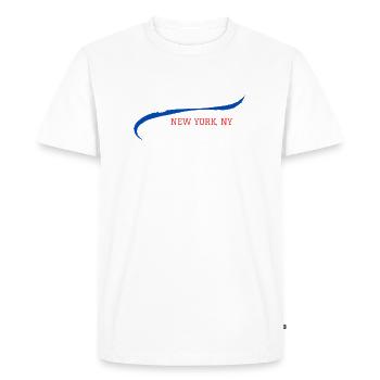 Série Neighborhood – Manhattan - T-shirt Premium bio Homme - blanc - Devant - Nico (187cm)