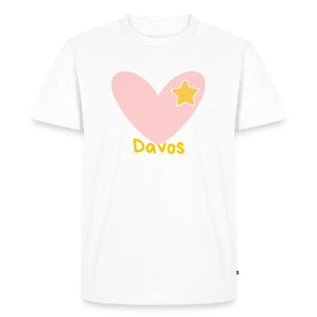 Davos - Ski - Ski - Suisse - Vacances au ski - T-shirt Premium bio Homme - blanc - Devant - Nico (187cm)