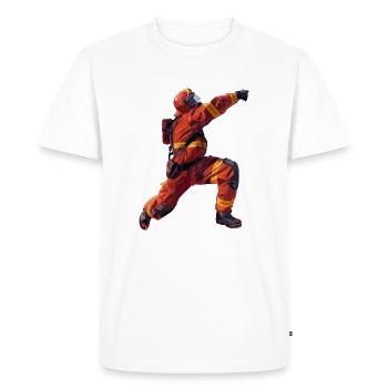 Feuerwehr Firefighter Dubbing Dub - Männer Premium Bio T-Shirt - Weiß - Vorne - Nico (187cm)