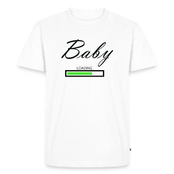 Bébé se charge ... - T-shirt Premium bio Homme - blanc - Devant - Nico (187cm)