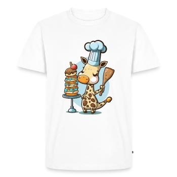 Cuisson à la commande - T-shirt Premium bio Homme - blanc - Devant - Nico (187cm)