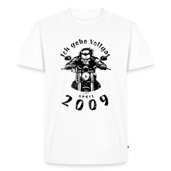 16th Birthday I've been going full throttle since 04/2009 - Men's Premium Organic T-Shirt - white - Front - Nico (187cm)