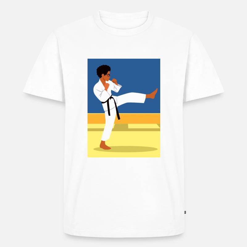 Karate Kind - Männer Premium Bio T-Shirt - Weiß