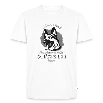 Ich war normal - Männer Premium Bio T-Shirt - Weiß - Vorne - Nico (187cm)