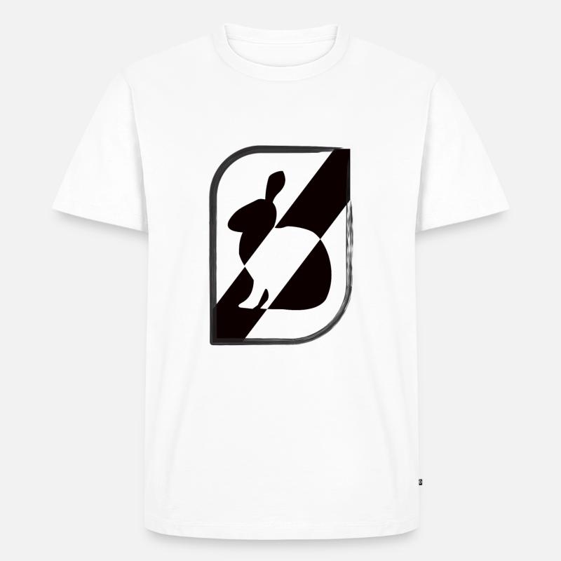 Ostern, Black und White - Männer Premium Bio T-Shirt - Weiß