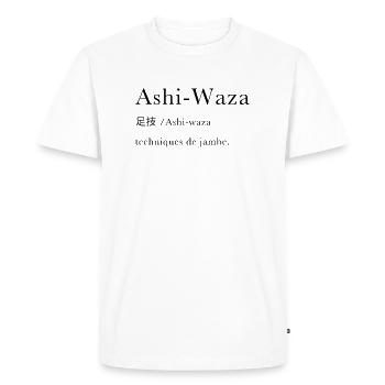 ASHI WAZA - T-shirt Premium bio Homme - blanc - Devant - Nico (187cm)