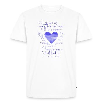 blue, heart, graffiti, blue, writing, drawing - Men's Premium Organic T-Shirt - white - Front - Nico (187cm)