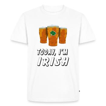 St. Patrick's Day - Ireland - Irish - Ireland - Men's Premium Organic T-Shirt - white - Front - Nico (187cm)