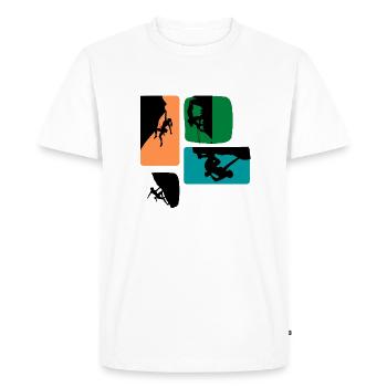 Climbing - T-shirt Premium bio Homme - blanc - Devant - Nico (187cm)