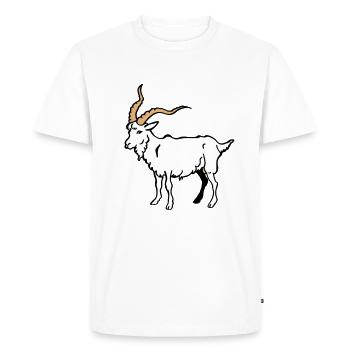 Billy-chèvre - T-shirt Premium bio Homme - blanc - Devant - Nico (187cm)
