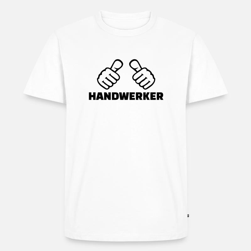 Handwerker - Männer Premium Bio T-Shirt - Weiß