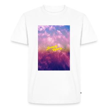 Sunset Riders 'Purple Clouds' Design - Men's Premium Organic T-Shirt - white - Front - Nico (187cm)