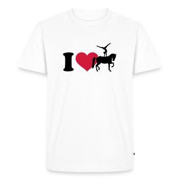 I love Voltige - T-shirt Premium bio Homme - blanc - Devant - Nico (187cm)