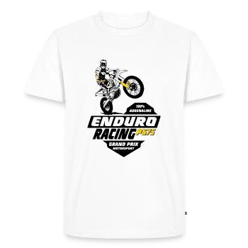 Enduro Offroad - Men's Premium Organic T-Shirt - white - Front - Nico (187cm)
