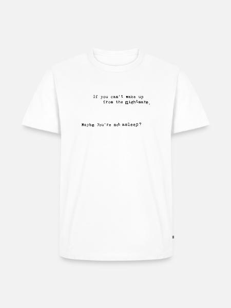 Albtraum (fertige Farbe) - Männer Premium Bio T-Shirt - Weiß