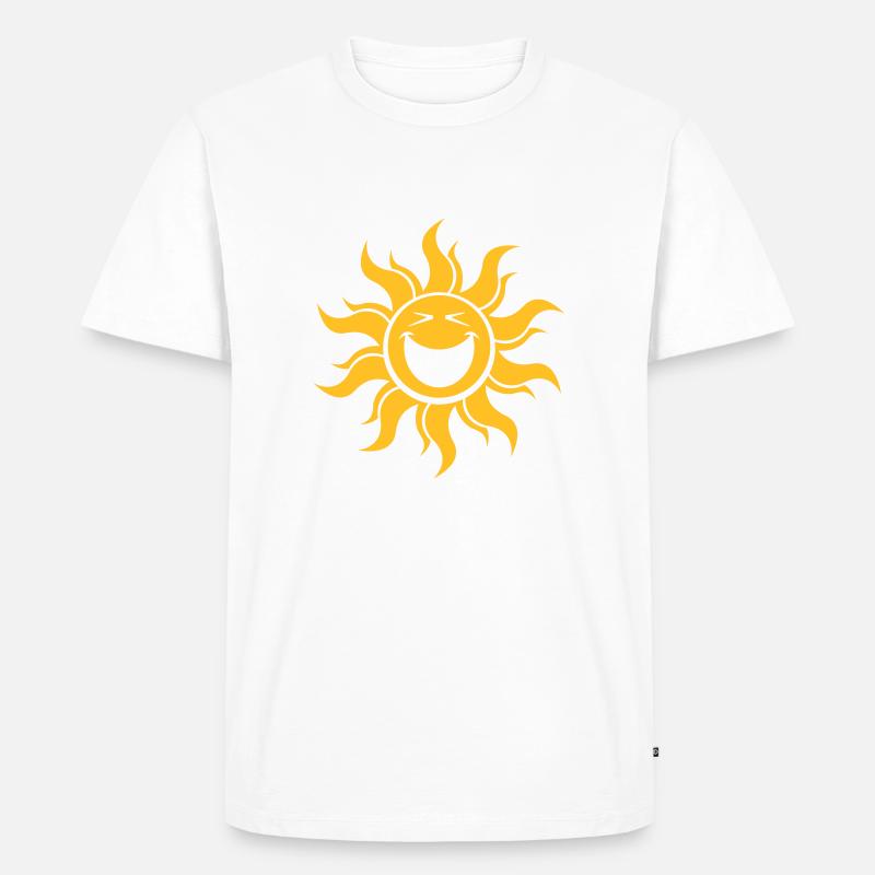 vl058a_sonne_1c - Männer Premium Bio T-Shirt - Weiß