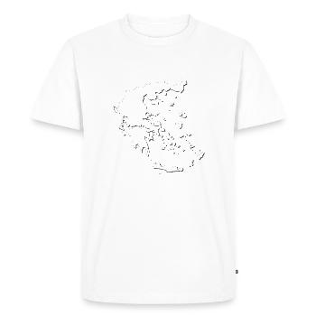 Greece map as an outline - Men's Premium Organic T-Shirt - white - Front - Nico (187cm)