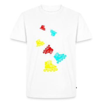 Symbole des patins à roues alignées - T-shirt Premium bio Homme - blanc - Devant - Nico (187cm)