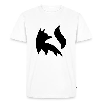 Fox Silhouette Forest Nature Animal Red Fox Vector - Men's Premium Organic T-Shirt - white - Front - Nico (187cm)