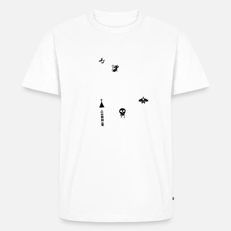 Halloween Süßes oder Saures - Männer Premium Bio T-Shirt - Weiß