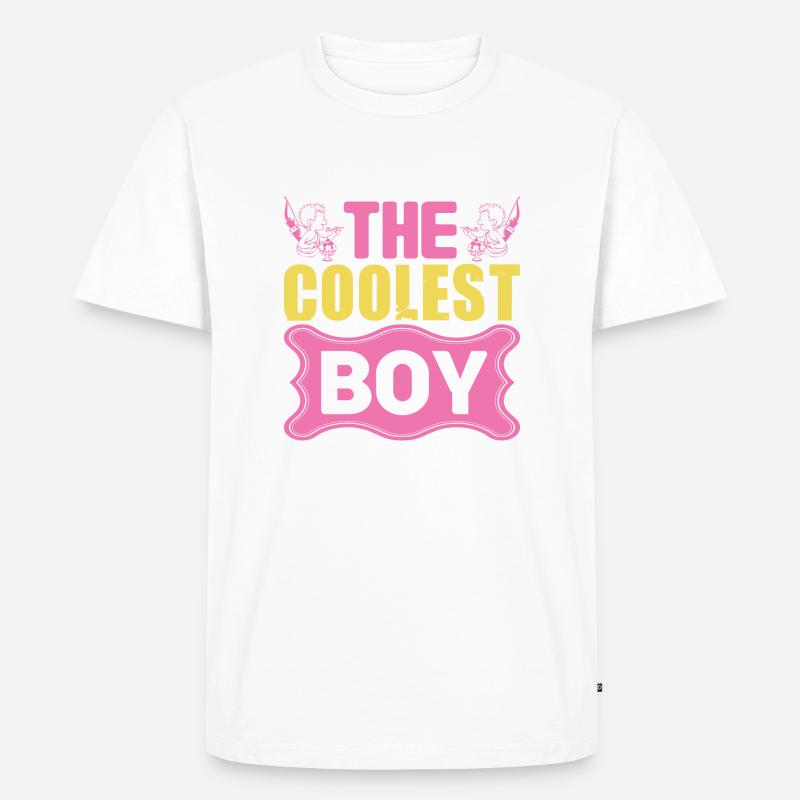 DER COOLSTE JUNGE - Männer Premium Bio T-Shirt - Weiß