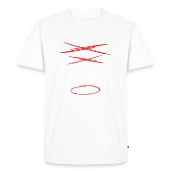 Petite amie Fiancée Femme Est 2022 - T-shirt Premium bio Homme - blanc - Devant - Nico (187cm)