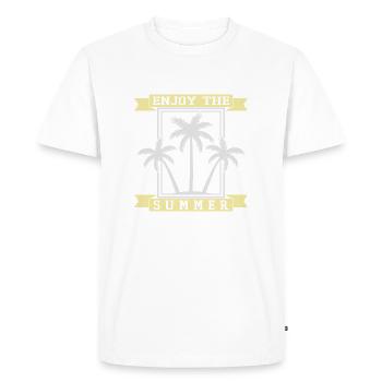 Profitez de l’été - T-shirt Premium bio Homme - blanc - Devant - Nico (187cm)