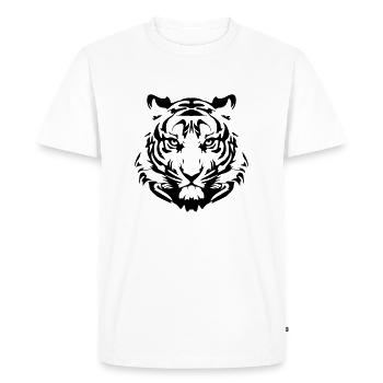 tiger - Men's Premium Organic T-Shirt - white - Front - Nico (187cm)