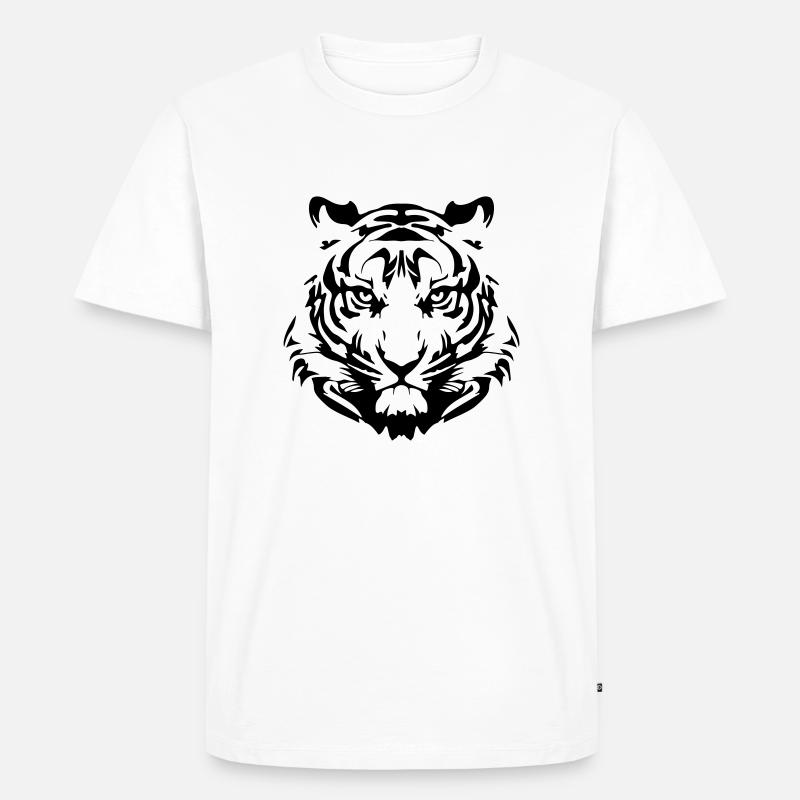 tiger - Männer Premium Bio T-Shirt - Weiß