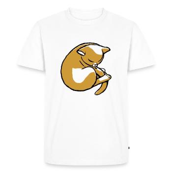 cat that sleeps in a ball - Men's Premium Organic T-Shirt - white - Front - Nico (187cm)
