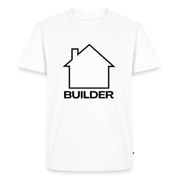 Builder House HOme - Men's Premium Organic T-Shirt - white - Front - Nico (187cm)