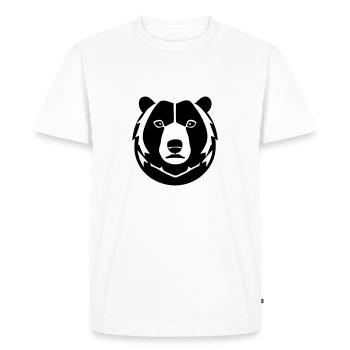 Un ours fort et duveteux dans une traque comique - T-shirt Premium bio Homme - blanc - Devant - Nico (187cm)