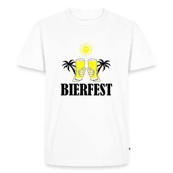 fête de la bière 02 - T-shirt Premium bio Homme - blanc - Devant - Nico (187cm)