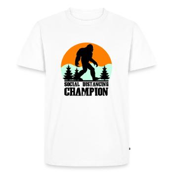 big foot social distancing - Men's Premium Organic T-Shirt - white - Front - Nico (187cm)