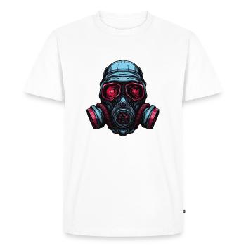 Gas mask - Men's Premium Organic T-Shirt - white - Front - Nico (187cm)