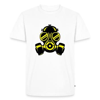 Gas mask - Men's Premium Organic T-Shirt - white - Front - Nico (187cm)