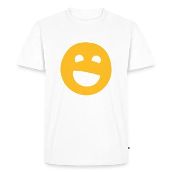 Visage Rieur Bicolore - T-shirt Premium bio Homme - blanc - Devant - Nico (187cm)