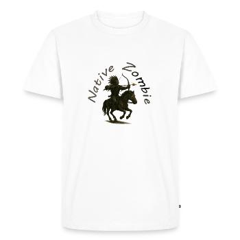 Zombie natif - T-shirt Premium bio Homme - blanc - Devant - Nico (187cm)