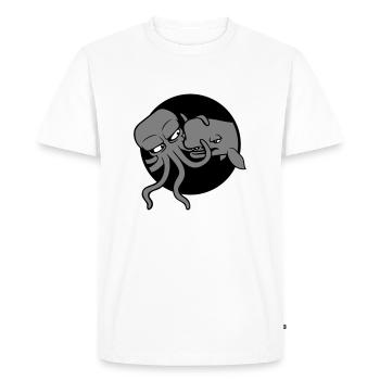 Octopus Whale 2 Combattre Monstre des profondeurs Monstre marin - T-shirt Premium bio Homme - blanc - Devant - Nico (187cm)