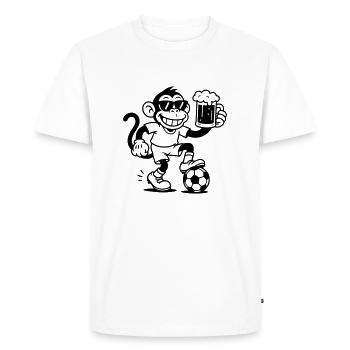 Bière Monkey Football - T-shirt Premium bio Homme - blanc - Devant - Nico (187cm)