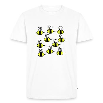 essaim d'abeilles amicales - T-shirt Premium bio Homme - blanc - Devant - Nico (187cm)